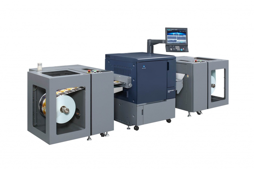 Полноцветная цифровая узкорулонная система для печати этикеток Konica Minolta Полноцветная цифровая узкорулонная система для печати этикеток Konica Minolta